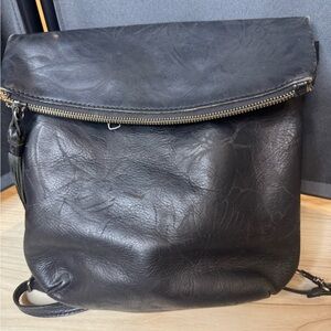 Patricia Nash Leather Convertible Backpack/Crossbody black good condition